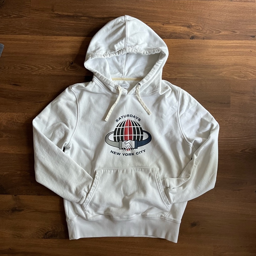 Saturdays Nyc White Hoodie | Small | Unisex | Excellent Condition